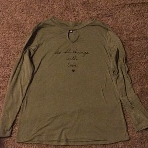 Army green quote shirt